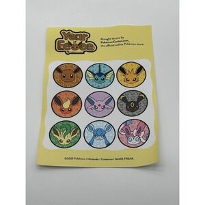 Year of Eevee Sticker Pack Pokemon Center Exclusive EUIC 2025
